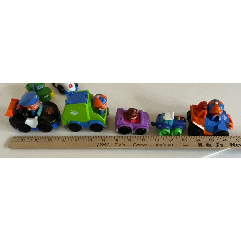 Blippi Toy Vehicle Lot Mini Cars Excavator Police Truck Plastic Toddler Toys